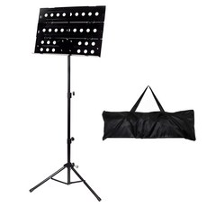 Junix 熊熊可折疊樂譜架 + 收納袋套組, 黑色, 1個