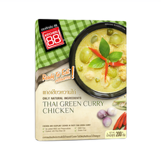 KITCHEN 88 泰式綠咖哩雞即食調理包 無添加味精和防腐劑, 200g, 1盒
