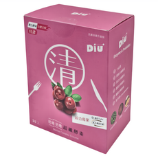 DiU 咕嚕咕嚕超纖酵素 美麗保養升級版 莓果, 14包, 140g, 1盒