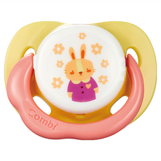 Combi 康貝 極淨日用安撫奶嘴, 2.3-10個月, M號, 2個月以上, 蜜黃兔, 1個