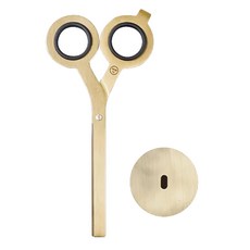 HMM 剪刀 含底座, 日本不鏽鋼 165x80x5mm, 金色, 1個