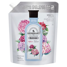 Herbmary 草本衣物柔軟精補充包 繡球花香, 2L, 2包