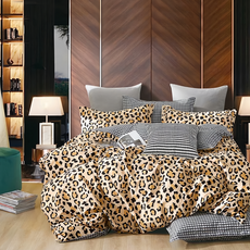 LoveCity 寢城之戀 200織100%純棉 舖棉兩用被套, 炫酷豹紋