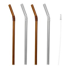 瑞典 BYON 玻璃彎吸管 適用洗碗機, 4支, 1組