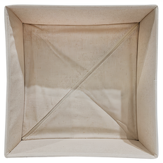 SHIMOYAMA 新款布藝無分隔內衣收納盒可水洗 小貨, 1個, 米色