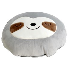 萌布朗 療癒系 微笑臉樹懶靠枕, 36 x 30cm, 灰色