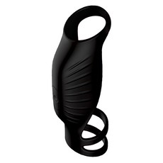 HATOPLA 完全防水 遠隔絕頂 G POWER SACK 強震陰莖套環, 黑色, 1個