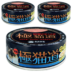 JOY FOOD 喜樂寵宴 極貓道 藍罐無膠保健主食罐 成貓, 鮪魚 + 鮭魚, 82g, 3罐