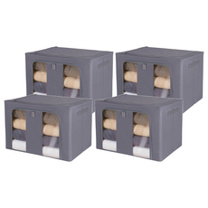 comet 大容量基本款現代生活箱 100L, 灰色, 4個