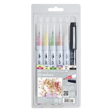 ZIG 彩繪毛筆 + 代針筆 友風子合作款, 1組