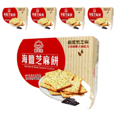 喜年來 海鹽芝麻餅, 嚴選黑芝麻, 全素純椰子油配方, 72g, 5盒