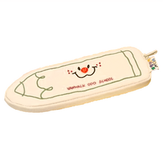 Vanwalk 出走 可愛笑臉鉛筆造型收納包 K387, 開心鉛筆米白, 1個