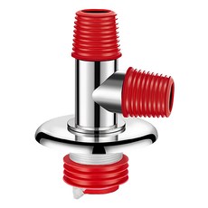 洗衣機下水道地漏接頭彎通防臭內芯三通, 1個, 銀色