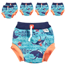 close Pop-in 嬰兒尿布褲 游泳用 男女通用 魟魚,束口設計, 彈性材質, 裏層鋪棉, M, 6件