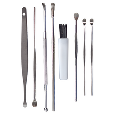 挖耳棒套組, 金屬/塑料材質, 附贈收納盒, 多功能清潔, 4組