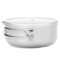 keith Titanium 鎧斯 鈦單層便當盒 1.2L, 銀色, 1個