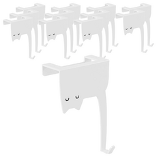 貓咪門後掛勾, 免釘免黏, 造型可愛, 倒立貓D, 12個