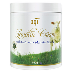 Jollyard 潔麗雅 綿羊油極潤潤膚霜, 含燕麥和麥盧卡蜂蜜 (Manuka Honey), 550g 澳洲生產, 1罐