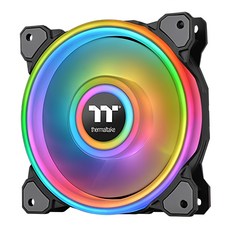 曜越 thermaltake Riing Quad 14 RGB 水冷排風扇三入組，CL-F089-PL14SW-A，黑色，高效散熱，絢麗燈效, 1組