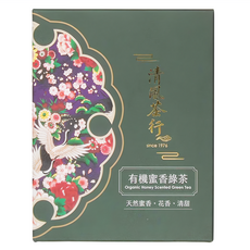 清風茶行 有機蜜香綠茶茶包, 3g, 8包, 1盒