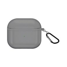 嚴選 AirPods 3 透明矽膠氣囊防摔保護殼 附掛勾, 1個, 單一商品, 黑色