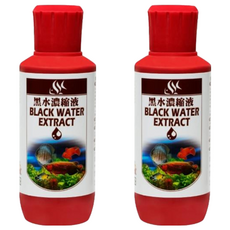 AQUAFUN 水之樂 黑水濃縮液 120ml 含單寧酸、維他命 適用於血鸚鵡、花羅漢、龍魚, 2瓶