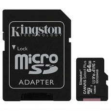 Kingston 金士頓 Canvas Select Plus 64GB Micro SDXC 記憶卡 100MB/s A1等級, 1個