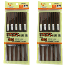 上龍 佳味雪杉筷, 棕色, 5雙筷子, 2組