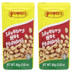 growers 調味花生 辣味 P4861, 80g, 2包