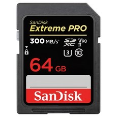 SanDisk 晟碟 公司貨 Extreme Pro SDXC 300MB/s R 260MB/s W V90 記憶卡, 64GB, 1個