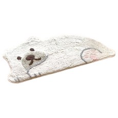 日本 TOMO 放鬆動物園腳踏墊 棉 聚脂纖維 人造絲材質, 白熊