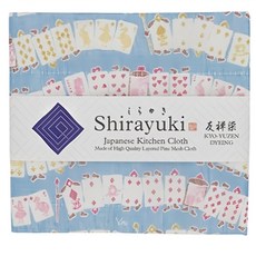 ShirayukiFuukin 友禪染多用途白雪拭巾 夢遊仙境 藍色, 1條