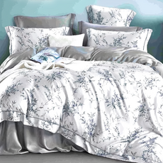 匿然 純天絲TENCEL雙人床包3件組 (60支頂級天絲), 床包(152 × 188cm) + 枕套(47 × 75cm) 2個