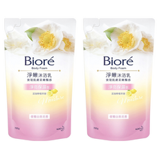 Biore 蜜妮 台灣公司貨 淨嫩沐浴乳 優雅山茶花香 淨亮保濕型 補充包, 700g, 2包