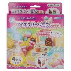 GINCHO 銀鳥 冰淇淋小麥黏土套裝, 4色入, 1組