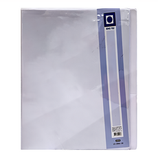 連勤牌文具 PVC 三孔2"D型雙封面目錄夾, 白色, 1個