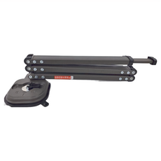 無痕伸縮曬衣桿, 鋁合金材質, 黑色, 940g