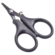 FARMERCAMP FC釣魚小剪刀 不鏽鋼材質 鋒利切割面 PC大口徑舒適手柄, 黑色, 1支