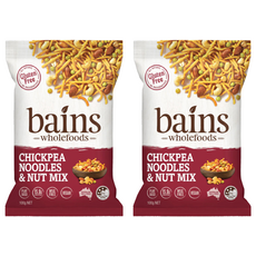 BAINS WHOLEFOODS 鷹嘴豆零食點心麵 綜合堅果, 100g, 無麩質, 2包