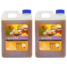 彩花蜜 台灣百花蜂蜜, 低溫濃縮保持酵素活性, 無農藥噴灑蜜源, SGS檢驗, 質量能量風味俱全, 頂級蜂蜜, 3kg, 2桶