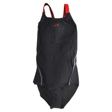 KONA81 酷吶81 女泳衣 連身三角寬, L, Black + Red