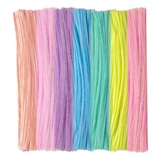 Mandeul Hobby 彩色預裁細毛根鐵絲繩, 100個, 馬卡龍混色 (隨機出貨)
