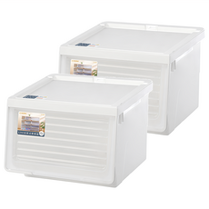 KEYWAY 聯府 直取式整理箱 LN450 46L, 白色, 2個