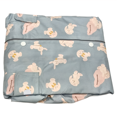 愛北鼻 兒童加厚加高領口防水雨衣, 2XL碼, 藍色萌萌兔