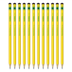 LYRA 百年經典鉛筆 抗斷裂筆芯 PEFC永續森林認證木材 六角造型 顏色辨識簡單, 黃桿, 12支