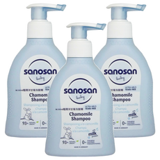 sanosan baby re:mind極潤洋甘菊洗髮精 溫和不刺激 含水解乳蛋白, 200ml, 3瓶
