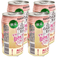 SunTORY 三得利 完熟白桃飲料 350ml*4罐