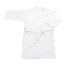 極夢工房 浴袍, 親膚柔軟，快速吸水，嚴選材質，不易掉毛屑，精緻車縫，實用耐穿, 白色, 1件