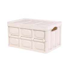 樂邦 大容量50L可摺疊收納箱，優雅白，車用置物箱/整理箱/收納櫃，衣物/小物/玩具收納，展開後52.5 x 36 x 30cm, 52.5 x 36 x 30cm