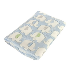 HISATO 法蘭絨寵物毛毯, L104 x 76cm, 大象藍色, 1個